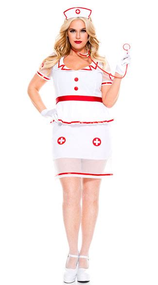 Plus Size Home Care Nurse Costume Plus Size Nurse Costume