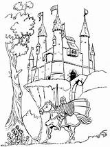 Kleurplaat Kasteel Ridders Ridder Kleurplaten Kastelen Paard Middeleeuwen Prinses Prinsessen Tekenen Ritter Mittelalter Deckblatt Middeleeuwse Tekeningen Geschiedenis Omnilabo Floddertje Unicorn sketch template
