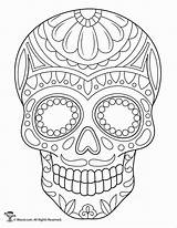 Calaveras Skulls Mexicanas Calavera Muertos Woojr Calaveritas Totenkopf Mandalas Woo Jr Suger Teschio Erwachsene Ausmalbilder Mascaras Blank Tatuaggi Azucar Cráneo sketch template