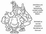 Father Vaterunser Malbuch sketch template