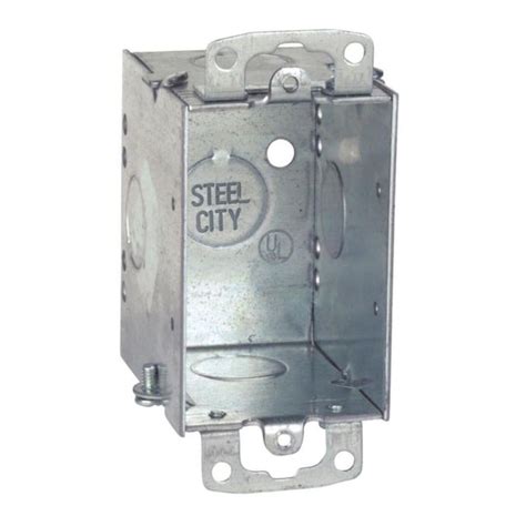 Steel City 1 Gang Silver Metal Old Work Standard Switch Outlet Wall