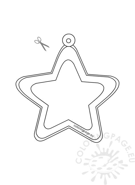 christmas star decorations coloring page
