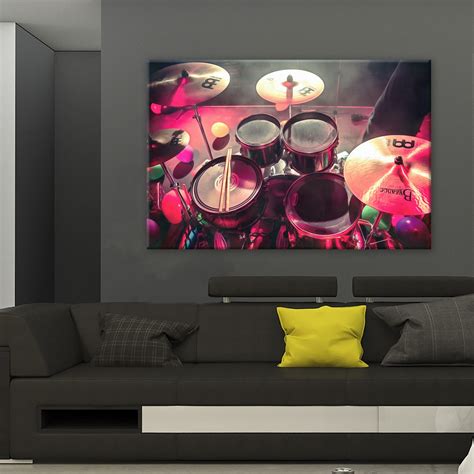 bass drum large wall print  panels percussive musical etsy