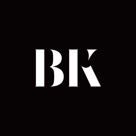 bk logo letter initial logo designs template  vector art  vecteezy