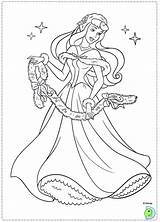 Coloring Beauty Sleeping Pages Christmas Disney Dinokids Print Aurora Close Princess sketch template