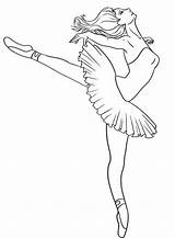 Ballerina Coloring Color Pages Draw Dancer Library Kids Step Clip sketch template
