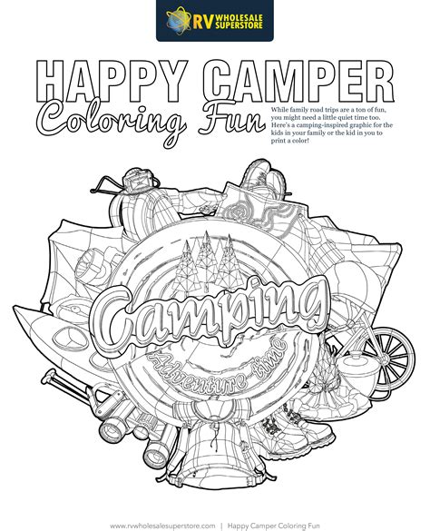 happy camper coloring sheet rv wholesale superstore