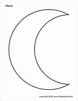 Moon Printable Coloring Pages Templates Large Firstpalette Stencils Shapes Template Shape Printables Ramadan sketch template