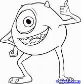 Mike Wazowski Drawing Draw Coloring Disney Step Cartoon Pages Inc Monsters Baby Characters Drawings Easy Dragoart Character Cartoons Goofy Pixar sketch template