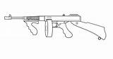 Colorir Sniper Submetralhadora Rifles sketch template
