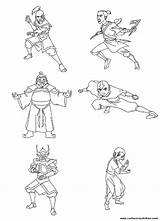 Avatar Coloring Pages Airbender Last Characters Animated Print Coloringpages1001 Gifs sketch template