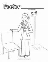 Doctor Coloring Pages Color Colouring Girl Comments sketch template