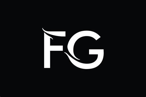 fg monogram logo design  vectorseller thehungryjpeg