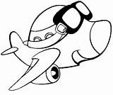 Coloring Cartoon Pages Airplane Getcolorings Aeroplane sketch template