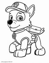 Patrol Paw Coloring Pages Printable Chase Print Rocky Cartoon Printables Kids Sheets Colour Book Disney Boy Characters Look Other Choose sketch template