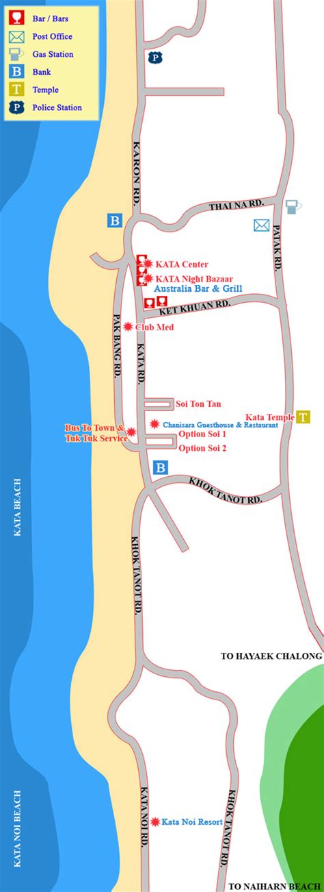 Map Kata In Phuket Thailand