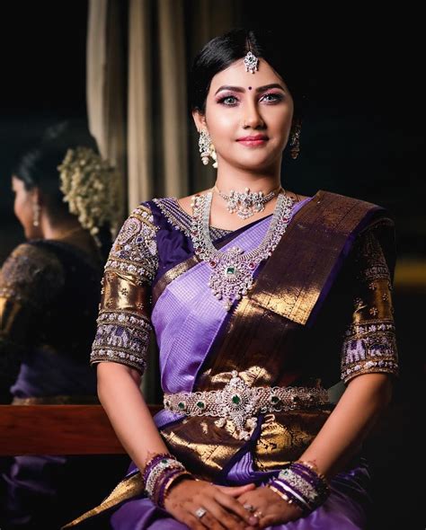 South Indian Bride Pattu Saree Blouse Designs Wedding Saree Blouse
