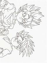 Goten Coloring Pages Saiyan Super Printable Dragon Ball Pdf  Yellowimages sketch template