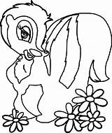 Flower Coloring Bambi Pages Skunk Side Wecoloringpage Disney sketch template