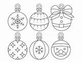 Bauble Snowflake Pdfs sketch template