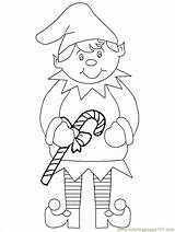 Elf Christmas Coloring Printable Pages Elves Kids Cartoons Color Print Candy Outline sketch template