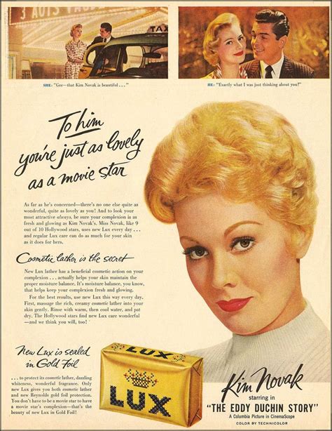 Kim Novak Lux Soap The Real Ad As Opposed To The Hoax