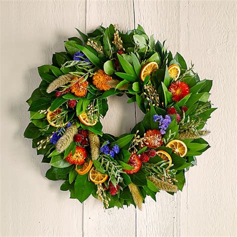 Citrus Floral Wreath Williams Sonoma