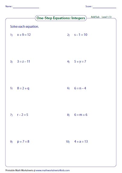 solving  step equations worksheet   worksheet spreadsheet