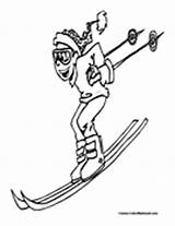 Skiing Coloring Pages Ski Water Colormegood Sports sketch template