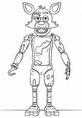 Fnaf Coloring Pages Ennard Nights Five Foxy Printable Freddys Trending Days Last sketch template