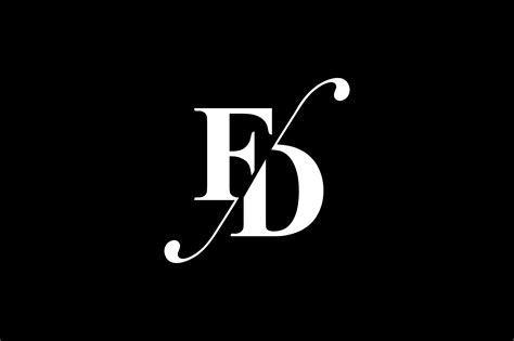 fd monogram logo design  vectorseller thehungryjpegcom