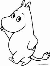 Moomin Moomintroll Coloring Drawing Pages Printable Cartoon sketch template