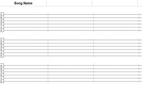 google sheets   guitar tabs templates