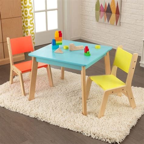 kidkraft modern table   chair set  multi color