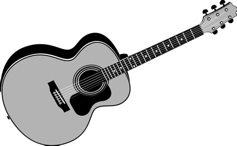 acoustic guitar silhouette  getdrawingscom   personal
