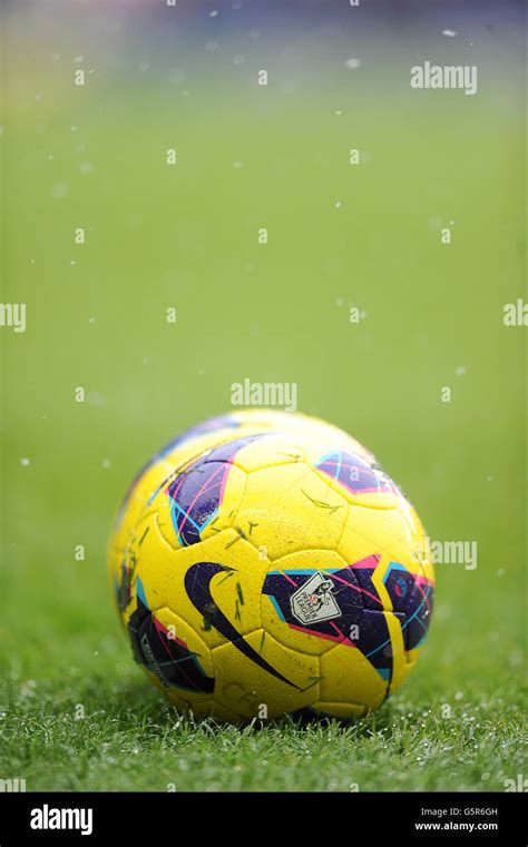 general view  official nike winter premier league match balls  res stock photography