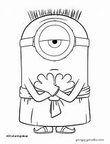 Minion Halloween Coloring Pages Getcolorings sketch template