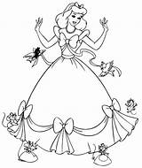 Coloring Cinderella Pages Mice Dress Princess Castle Disney Julius Caesar Printable Drawing Animal Color Gown Getdrawings Google Getcolorings Print Search sketch template