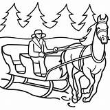 Sleigh Horse Coloring Clipart Open Drawn Sled Cartoon Pages Drawing Dog Cliparts Clip Carriage Horses Library Santa Snow Book Caricature sketch template