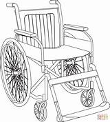 Coloring Wheelchair Pages Drawing Printable sketch template
