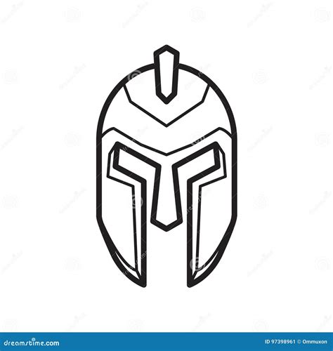 ancient greek helmet cartoon vector cartoondealercom