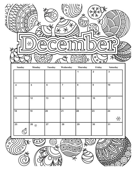 coloring calendar printable printable world holiday