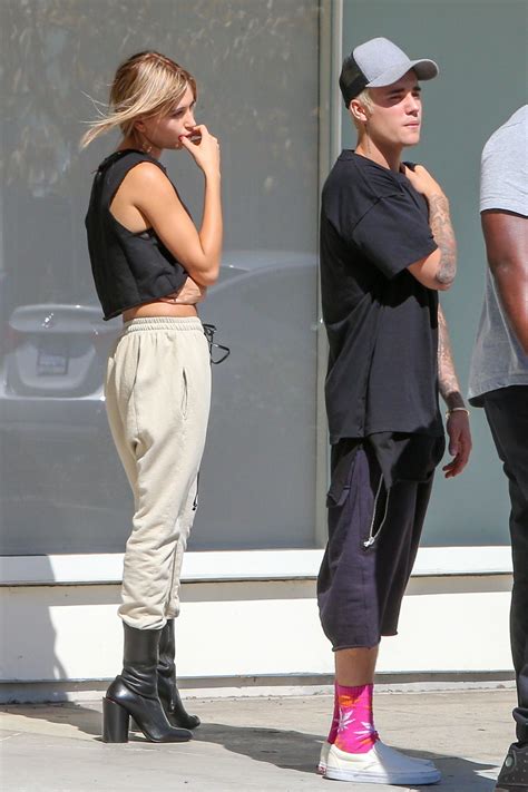 hailey baldwin and justin bieber out in beverly hills 10