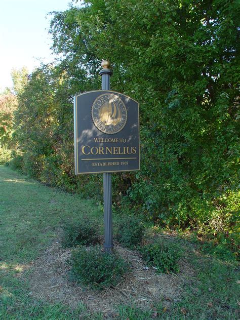 cornelius nc cornelius city limits sign photo picture image north