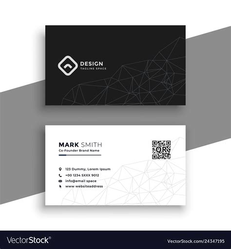 simple black  white business card royalty  vector