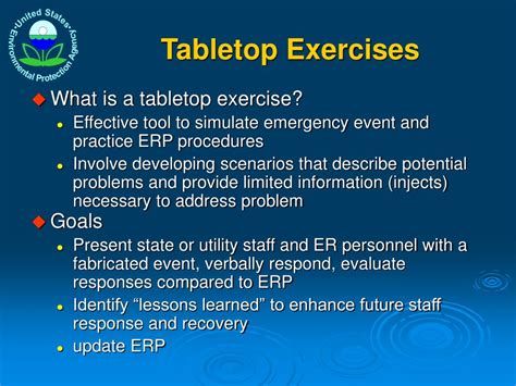 tabletop exercises  epa perspective  experience powerpoint  id