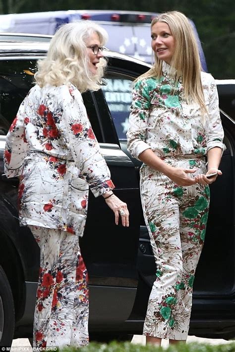 gwyneth paltrow and blythe danner wear matching outfits daily mail online