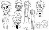 Rick Morty Coloring Pages Printable Drawing Characters Color Sheet Adults Kids Getdrawings sketch template