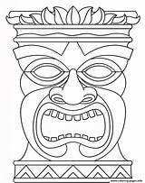 Tiki Totem sketch template