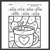 Sight Word Winter Color Preview sketch template